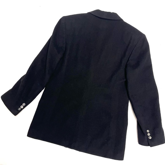 Nordstrom Women’s Black Camel Hair Double Breasted Blazer - Vintage - Picture 6 of 7